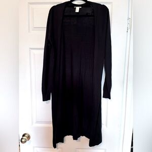 Maxi fine knit opened cardigan size small